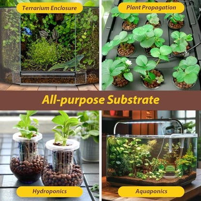 Legigo 4 LB Organic Expanded Clay Balls Terrarium Substrate for Reptiles