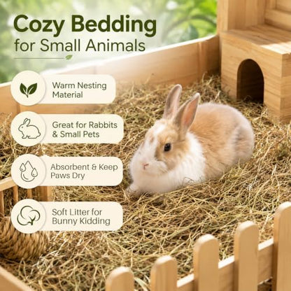 MAQIHAN 5.92 OZ Natural Straw Bedding - Organic Straw Mulch for Rabbits