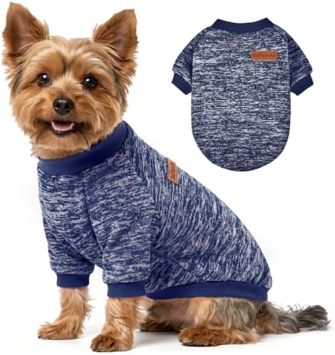 1 Pack Dog Sweaters for Small Dogs Girl Boy Winter Fleece Clothes Warm Soft Dog Sweatshirt Outfit for Dogs Cats Pet Apparel