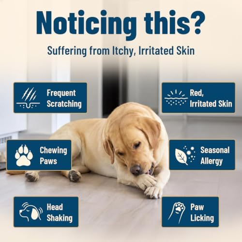 Dog Allergy Chews, Dog Allergy Relief & Itching Skin Relief Chews, 200 Ct