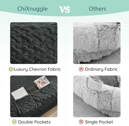 ChiXnuggle Faux Fur Washable Human Dog Bed Cover（Only Human Dog Bed）