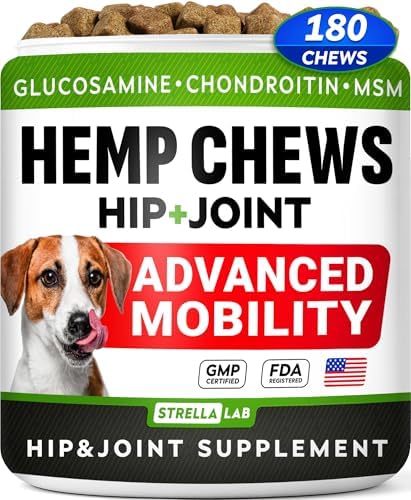 STRELLALAB Advanced Joint Hemp Chews for Dogs Mobility - Joint Supplement