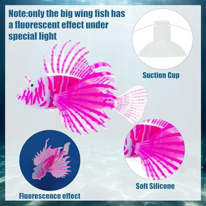 Weewooday 7 Pcs Artificial Fish Glowing Effect,Elegant Color