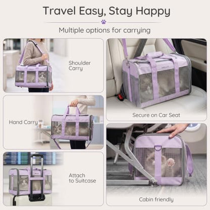 BELLA & PAL Cat Carrier Travel Bag, Airline Approved Soft-Sided Cat Carrier