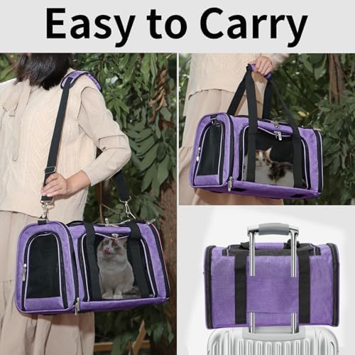 Soft-Sided Cat/Dog/Pet Carrier, Collapsible Pets Travel Carriers