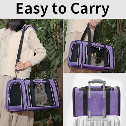 Soft-Sided Cat/Dog/Pet Carrier, Collapsible Pets Travel Carriers
