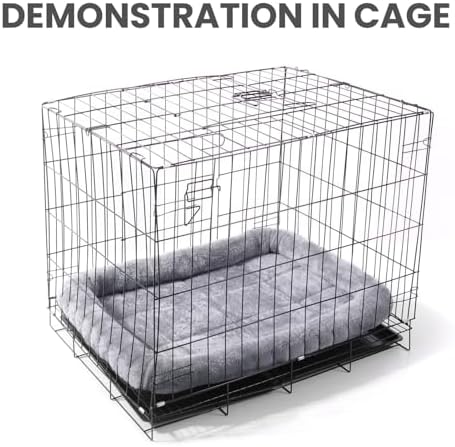 Patas Lague Small Dog Bed Bolster Pet Crate Mat 16''x12'' Black
