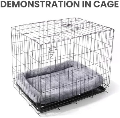 Patas Lague Small Dog Bed Bolster Pet Crate Mat 16''x12'' Black