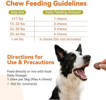PUAINTA Dog Allergy Chews for Itchy Skin & Seasonal Support, 90 Ct