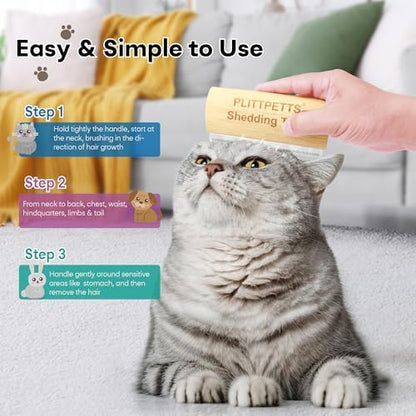 Dog Brush for Shedding, Deshedding Grooming Tool for Dogs, Cats