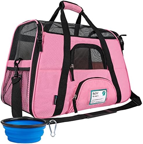 PetAmi Airline Approved Pet Carrier for Cats & Small Dogs, Small, Pink