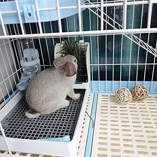 PODOO Rabbit Litter Box – Training Potty Tray for Guinea Pig & Small Pets · Spacious Grid Pan with Low Entrance, Easy-Clean & Odor-Resistant—Helps Keep a Clean Cage and Reduce Mess