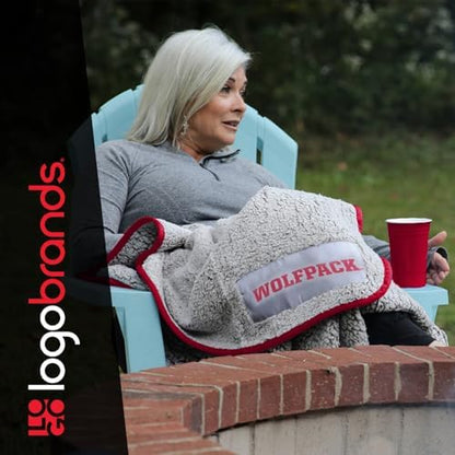 Logo Brands Officially Licensed NCAA Unisex Frosty Fleece Blanket, One Size, Team Color