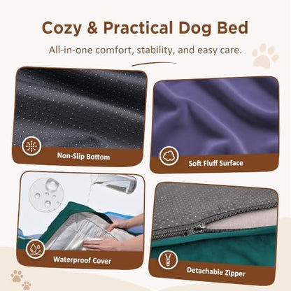 Comfort Expression Orthopedic Dog Bed for Extra Large Dogs with Bolster