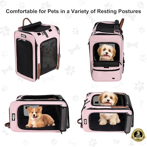 EliteField Deluxe Backpack Pet Carrier for Cats and Dogs (3-Year Warranty)