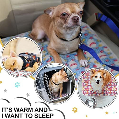Reginary 4 Pcs Guinea Pig Fleece Cage Liners, Moon Star, 12 x 12 Inch