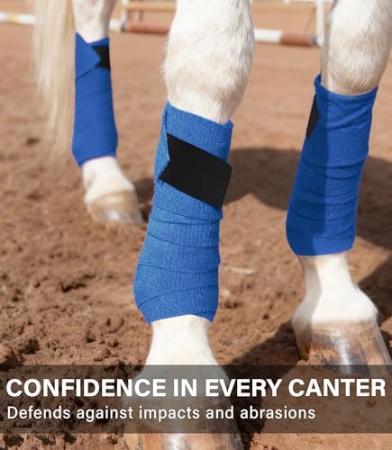 Polo Wraps for Horses Set of 4, Leg Wraps for Horses