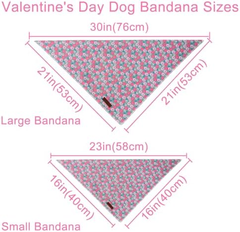Summer Dog Bandana, UP URARA PUP Chamomile Triangle Bid Scarf for Medium Large Dogs, Cotton Kerchief for Girl Boy Puppies, Cute Spring FloralBandana,S