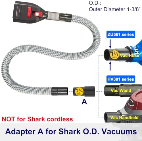 Dog Brush Compatible with Shark Bissell Corded Vacuums, Navigator NV360 Rotator NV501 Rocket HV301 Stratos Series, Pet Hair Shedding Grooming Tool with Long Extension Hose and Adapters