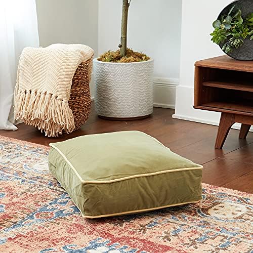 South Pine Porch Buddy Reversible Rectangle Pillow Style Microfiber Dog Bed with Removable, Machine-Washable Cover, Moss, Extra Small (24 in. x 18 in.)