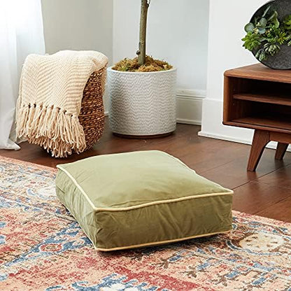 South Pine Porch Buddy Reversible Rectangle Pillow Style Microfiber Dog Bed with Removable, Machine-Washable Cover, Moss, Extra Small (24 in. x 18 in.)