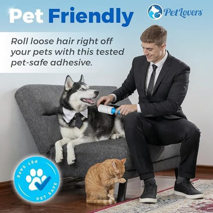 PetLovers Extra Sticky Lint Roller Value Set 270 Sheets for Pet Hair Removal and Clothes, Dog and Cat Lint Remover, 3 Pack