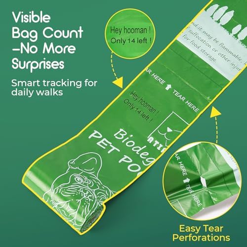 ATIFBOP Biodegradable Dog Poop Bags 720 Count, 48 Rolls Unscented