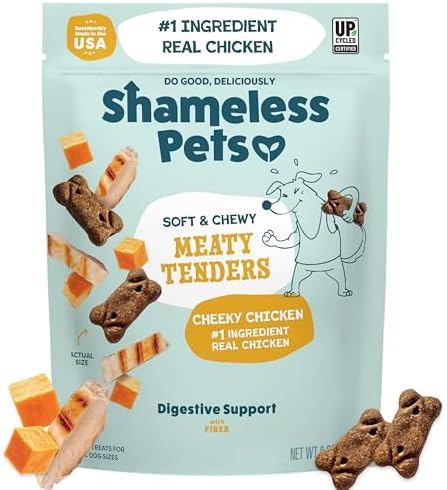 Shameless Pets Cheeky Chicken Meaty Tenders, Soft Dog Treats, 8oz