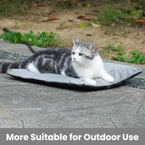 Outdoor Heating Pad，Heating Pet Bed for Small, Medium, Large and Dogs/Cats - Auto Temperature Control Outdoor Heated Pet Pad. (L -20 x 16 inch)