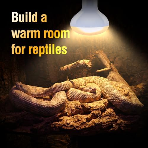 Leoterra 75W Reptile Heat Lamp Bulb, UVA Basking Spot Light for Bearded Dragon, Turtle, Lizard, Snake Terrarium, Daytime Heating Bulb for 20-40 Gallon Tanks, E26 Base, 2-Pack