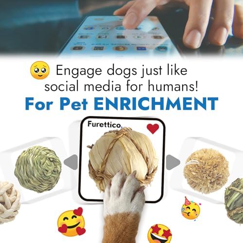 Natural Dog Chew Toys, 12pcs Woven Grass Chew Balls for Dogs, Dental Teething Toys & Interactive Fetch Toys, Outdoor Rattan Digestible Chew Ball for Boredom Relief and Teeth Cleaning