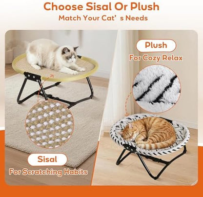 Foldable Pet Cot - No-Assembly Raised Bed for Cats & Small Dogs