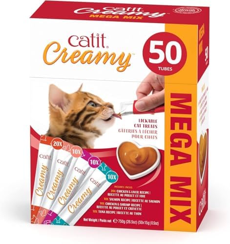Catit Creamy Lickable Cat Treat, 50 Pack