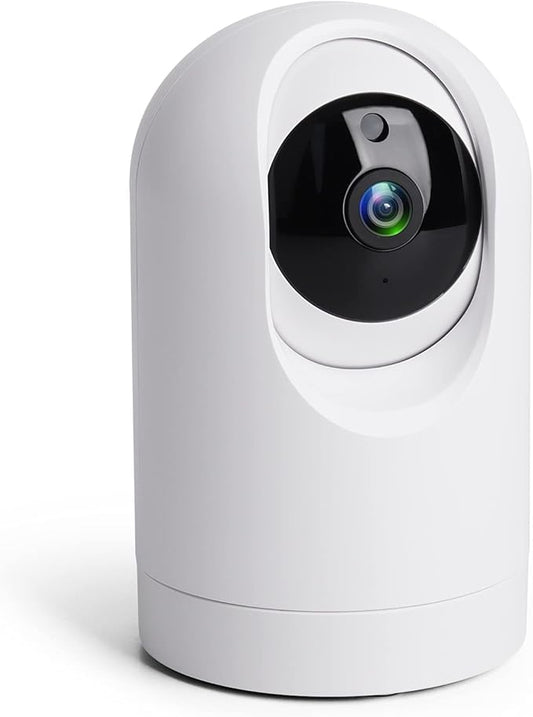 Indoor Security Camera Wireless, 2K Smart Home IP Camera 2.4G/5G Dual-Band WiFi Connection, Two-Way Audio, AI Human Motion Detection, Night Vision, App Remote Control - White (QC21S)