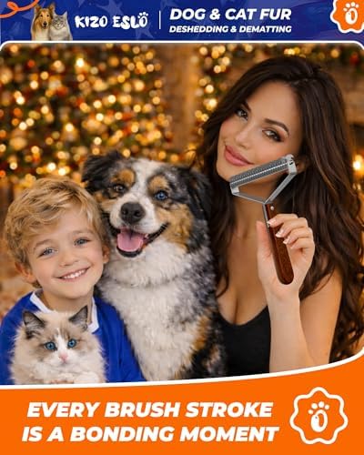 Max Undercoat Rake for Dogs & Cats, Dog Brush for Shedding, Dematting Comb