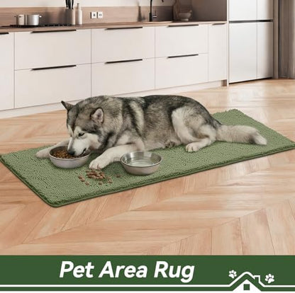 Bcoimo Super Absorbent Dog Door Mat, 60"*24" Anti Slip Mat for Muddy Paws