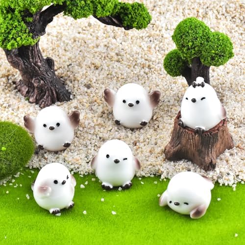 Cute Tiny Tit Birds Figurines Silicone Mold Micro Dollhouse Animal Epoxy Casting Mold for DIY Resin Art Fairy Garden Miniatures Landscape Crafts Decor(5 Designs)