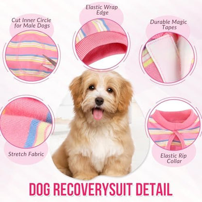 Lukovee Recovery Suit for Dogs, Onesie Spay Neuter Surgery Suit Female Male
