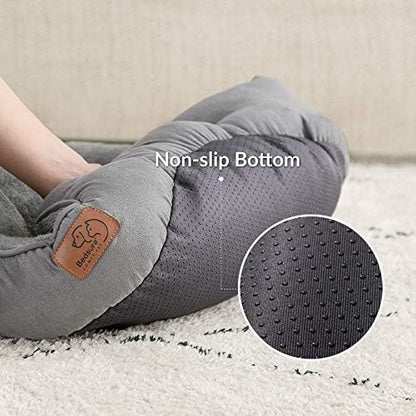 Bedsure Small Dog Bed Washable,Round Cat Beds for Indoor Cats,20in Grey