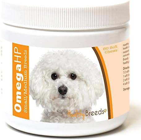 Healthy Breeds Bichon Frise Omega HP Fatty Acid Skin and Coat Support Soft Chews 60 Count