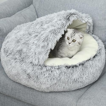Cat Houses,Cat Beds for Indoor Cats,Cat Sleeping Bag,Small Cat Bed,Cat Condo,Cat Houses & Condos,Winter Warm Shell Semi-Closed Cat Litter Box,Pet Cat Bed,Semi-Enclosed Cat Litter Box
