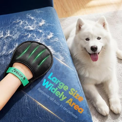 Pet Hair Removal Glove Cat & Dog, Electrostatic Reusable Hair Remover Tool