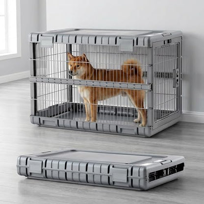 ZOMISIA 36" L Collapsible Dog Crate for Dogs, Heavy Duty Dog Kennel Indoor