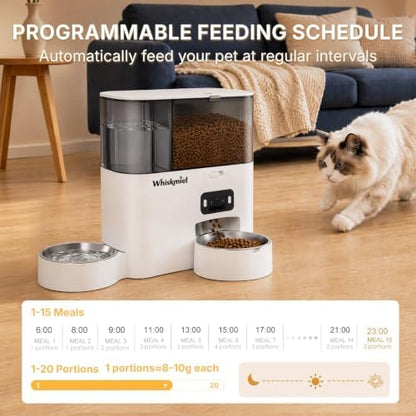 5L Automatic Cat Feeder with Camera & 3L Water Dispenser, WiFi