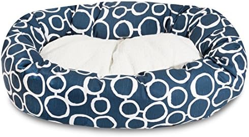 Majestic Pet 52" Fusion Navy Sherpa Bagel Bed