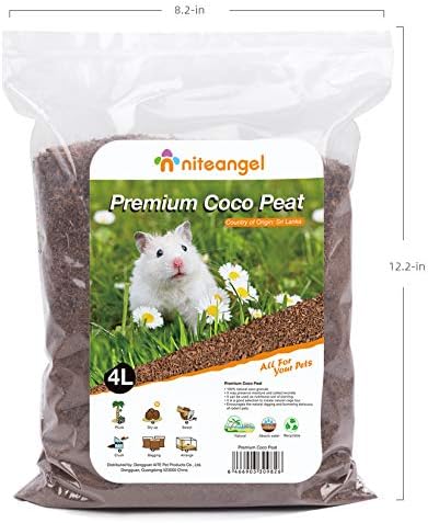 Niteangel Natural Coco/Cork Hamster Bedding: 4L Absorb Odors & Low Dust