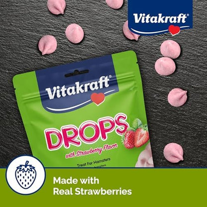 Vitakraft Drops Hamster Treat with Strawberry Flavor 5.3 oz.
