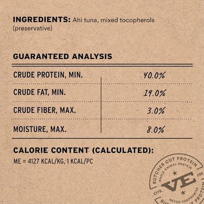 Vital Essentials Freeze Dried Cat Treats, Ahi Tuna Bites, 1.1 oz Bag