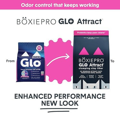 Boxie Glo Attract Clumping Cat Litter 40+ Day Odor Control Dust Free 40 lb