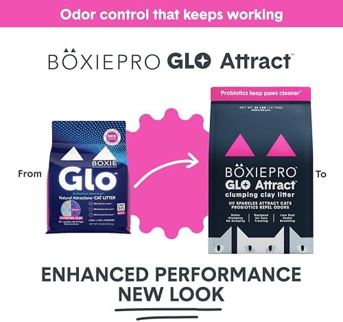 Boxie Glo Attract Clumping Cat Litter 40+ Day Odor Control Dust Free 16 lb